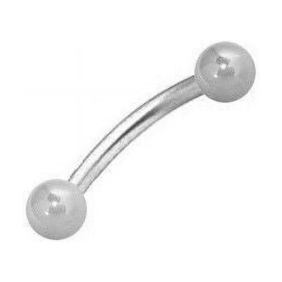 Surgical Steel Curved Barbell Eyebrow Ring (18 Gauge, 8mm)