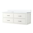 thumbnail image 2 of White Quartz Top 48 In. Bath Vanity With Solid Wood Construction - 22 D, Soft Close, Fully Assembled 48" W X 22" D And For Quick Install, 2 of 2