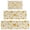 Beige Daisy Flower, variant on Black Daisy Flower Checkered Pattern Kitchen Rugs Sets Of 3,Kitchen Runner Rugs Non Skid Washable,Decorative Kitchen Floor Mats for Kitchen,Sink,Laundry,17"x30" 17"x47" 17"x59"