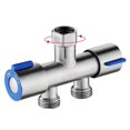 thumbnail image 2 of 2 Uds Desviador de Grifo Manguera Exterior Adaptador de Enchufe Exterior Conector de Manguera de Agua Divisor de Manguera MáQuina Divisora de Grifo Bidireccional, 2 of 5