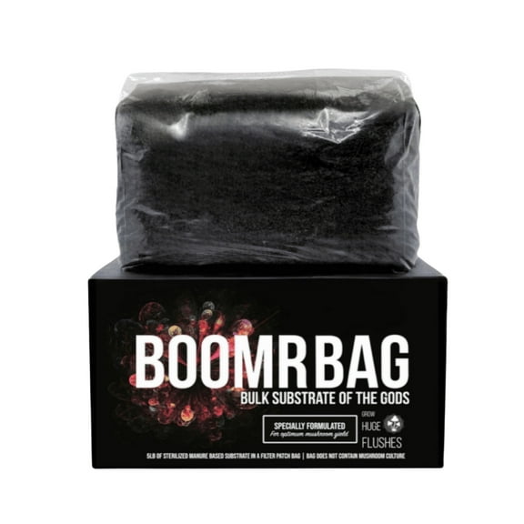‘Boomr Bag’ (5 lb) Manure-Based Sterile Mushroom Bulk Substrate | Maximum Yield Formula | Made in USA | Grow Dung-Loving Mushrooms | North Spore
