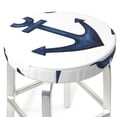 thumbnail image 3 of Rateoe Navy Blue Anchor Pattern Round Bar Stool Seat Covers,Washable Stool Cushion Slipcover Elastic Bar Chair Covers for 12-14 Inch Chair -13 inch, 3 of 7