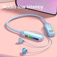 thumbnail image 6 of Oxodoi Bluetooth Neckband Earphones with RGB LED Lights,Wireless Bluetooth 5.3 Sports Headphones,Magnetic Neck Hanging Earbuds,Long Battery Life,HiFi Stereo Sound, 6 of 9