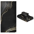 thumbnail image 6 of Bath Towel Sets for Bathroom Hand Towels Fingertip Towels Abstract Black Marble Gold Line 3 Piece Decorative Soft Cotton Absorbent, 6 of 6