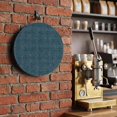 thumbnail image 2 of Welcome Sign for Front Door, Steel Blue Coastal Round Metal Wall Art Wreaths, Farmhouse Vintage Solid Color Outdoor Indoor Wall Hanging Sign for Porch Decor Housewarming Gifts 7.9 Inch, 2 of 8