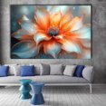 thumbnail image 2 of Mudket Framed Canvas Wall Art Ready to Hang, Gold Trim Flower Print, Floral Wall Decor Canvas Artwork for Living Room Bedroom Wedding Office, Bloom Pictures - 12"L x 8"W, 2 of 10