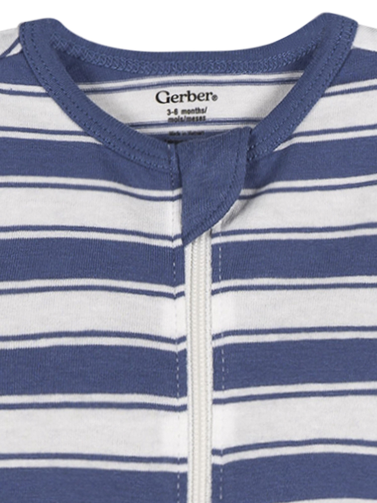 Gerber Baby Neutral Sleep N´ Play 2-Way Zipper Footed Pajamas, 4-Pack, Sizes, Newborn - 6/9 Months