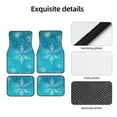 thumbnail image 4 of Honeii Christmas Snow Print Car Foot Mat Four-Piece Set - Front & Rear Universal Car Floor Mats for SUVs, Trucks, Sedans, 4 of 7