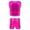 thumbnail image 2 of iEFiEL Kids Girls 2-Piece Activewear Modern Dance Sports Outfit Racer Back Vest Tops with Shorts Gym Suit Hot Pink 16, 2 of 7