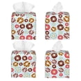 thumbnail image 2 of Picia Colorful Donuts Pattern Tissue Box Cover,PVC Leather Square Holder,Tissue Box Holder with Magnetic Bottom,Facial Paper Organizer Dispenser-5.2"X5.2"X5.2", 2 of 8