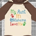 thumbnail image 4 of Inktastic My Aunt in Oklahoma Loves Me Boys or Girls Long Sleeve Baby Bodysuit, 4 of 5