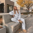 thumbnail image 4 of SUNBS Two Piece Sets for Women Matching Outfit Fall Hoodies Wide Leg Sweatpants Casual Lounge Sweatsuit Set, 4 of 9