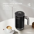 thumbnail image 4 of Stainless Steel Milk Frother & Steamer, 8.12oz/240ml Electric Hot and Cold Foam Maker for Latte, Cappuccinos, Macchiato - Automatic Stainless Steel Milk Steamer, 120V (Black), 4 of 8