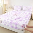 thumbnail image 4 of Manfei Cute Unicorn Animals Bed Sheets For Girls,Dreamy Princess Castle Theme King Sheets For Kids,4-Piece, 4 of 6