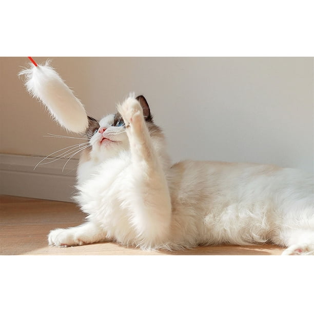 Juguete del enigma del gato, varita del enigma del gato de la felpa Varita del juguete del gato Juguete del enigma del gato de la felpa de la felpa construido para la precisión Jadeshay A