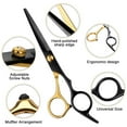 thumbnail image 2 of 2PCS Hair Cutting Scissors Thinning Shears Kit Professional Barber Hairdressing Texturizing Salon Razor Edge Scissor Stainless Steel, 2 of 5
