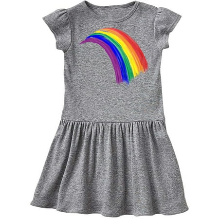 

Inktastic Pride Rainbow Painted in Watercolors Gift Toddler Girl Dress