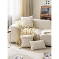 thumbnail image 4 of Fennco Styles Embroidered Lace Floral Decorative Lumbar Throw Pillow Cover 12" W X 20" L – White Kaleidoscope Cushion Case for Couch, Sofa, Bedroom, Office and Living Room Décor, 4 of 6