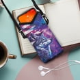 thumbnail image 2 of SEANATIVE Neoprene Phone Bag Waterproof Crossbody Bag with Shoulder Strap Cell Phone Carry Pouch Universal Smartphone Bag for Travel, Beach, Hiking, American Flag Wolf Galaxy Butterfly Pattern, 2 of 7