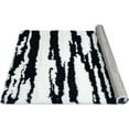 thumbnail image 6 of HR Luxurious Black and White Geometric Shag Rug - Soft High Pile, Non-Slip, Abstract Design, Modern Home Decor Carpet for Bedroom, Living Room, 6 of 6