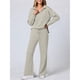 thumbnail image 5 of Conjuntos de Dos Piezas para Mujer, Moda de Otoño 2025, Pantalones Anchos, Conjunto de Estar por Casa, para Viajes y Vacaciones. Caqui M, 5 of 9