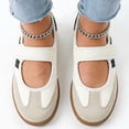 thumbnail image 2 of BERANMEY Mary Jane Style Sneakers for Women with Velcro Strap Comfortable Casual Tennis Shoes Non Slip Flat Sole Slip On Fashion Retro Sneakers for Everyday Daily, 2 of 9