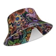 thumbnail image 2 of Gaeub Vintage Floral Printed Double Sided Reflective Bucket Hat Foldable Sun Hat for Camping Hiking Fishing, 2 of 9