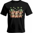 thumbnail image 1 of Mens T Shirts St. Patrick's Day Cows Short Sleeve Casual Men's Tee Tops Graphic T-Shirts for Teen Boys/Men, 1 of 8