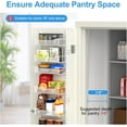 thumbnail image 4 of 12.3" W Narrow Over the Door Pantry Organizer, 6-Tier Over the Door Organizer with Adjustable Basket, Pantry Door Organization for Pantry Kitchen Storage Room Spice Rack, White, 4 of 10