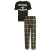 "New Orleans Saints NFL ""Game Time"" Mens T-shirt & Flannel Pajama Sleep Set"
