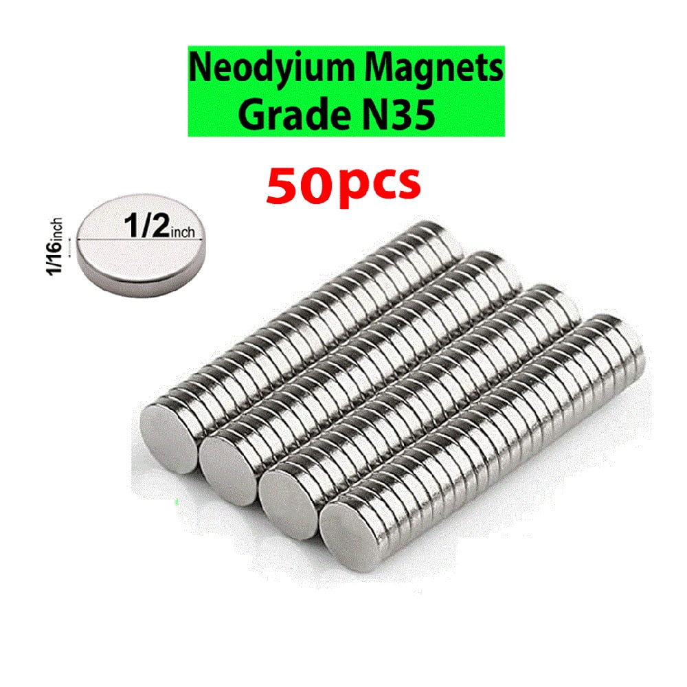 Strong Neodymium Magnets N35 Project NdFeB 5x5x1mm Blocks 3/16" x 3/16" x 1/32" 