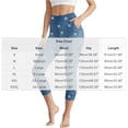 thumbnail image 3 of Edvintorg Capris for Women with Pockets Plus Size Printed Slim Fit Stretch Casual Workout Yoga Cropped Pants Fashion Clothing Women Blue XXXL, 3 of 8