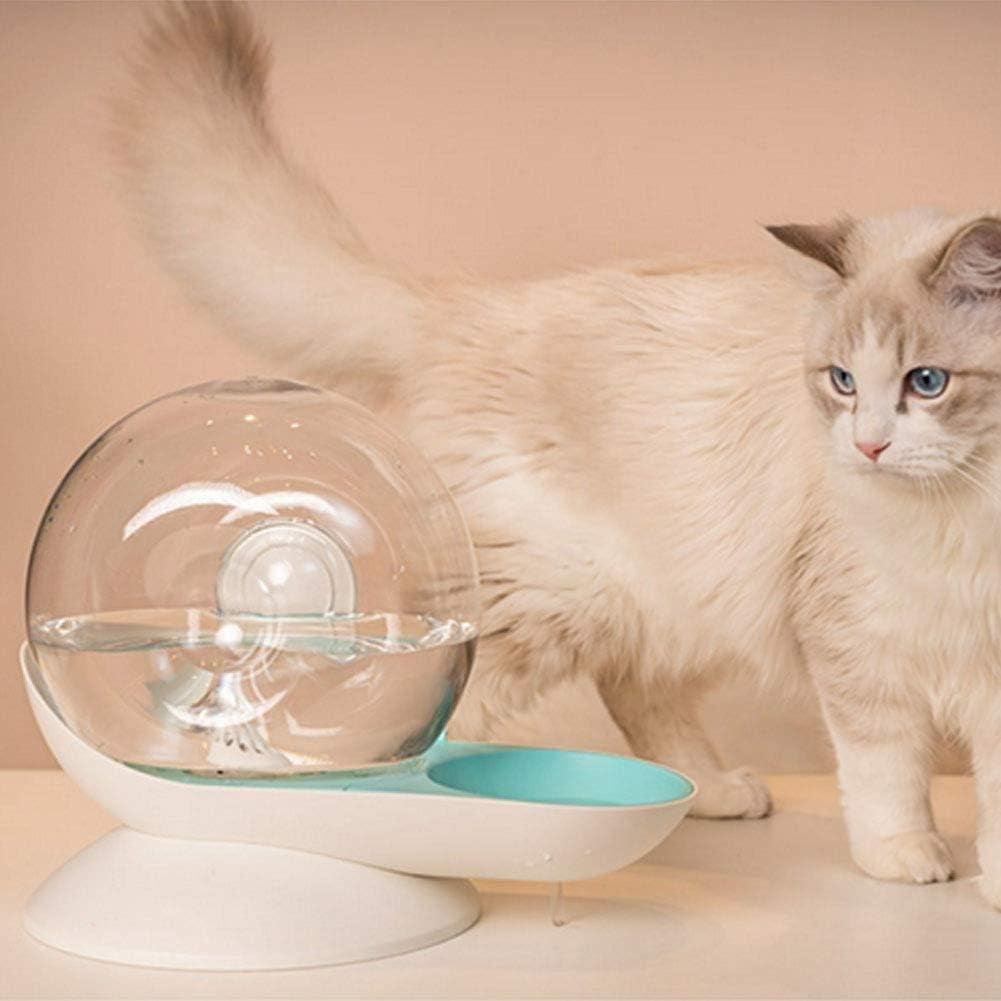Pet Water Dispenser for Dogs and Pets Gravity Automatic Waterer Feeder Water Drinking Fountain for Small or Medium Size Dogs Cats (Green)