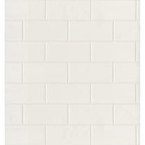Brewster Paintable White Tile Prepasted Expanded Vinyl Wallpaper, 20.5-in by 33-ft, 56.4 sq. ft.
