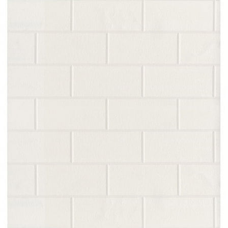 Brewster Paintable White Tile Prepasted Expanded Vinyl Wallpaper, 20.5-in by 33-ft, 56.4 sq. ft.