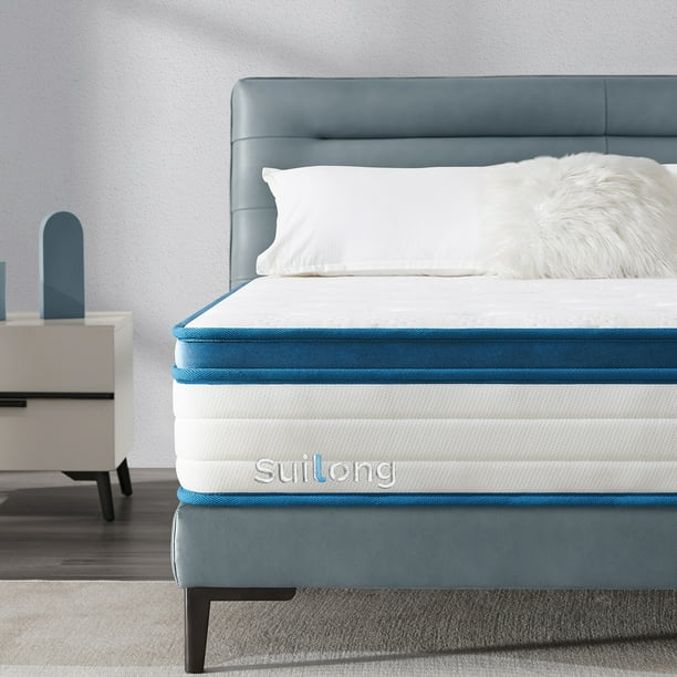 SUI LONG Twin Mattress, 10" Hybrid of Gel Memory Foam and pocket