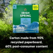 Irish Spring Icy Blast Deodorant Bar Soap for Men, With Flaxseed Oil, 3.7 oz Bar (12 Pack)