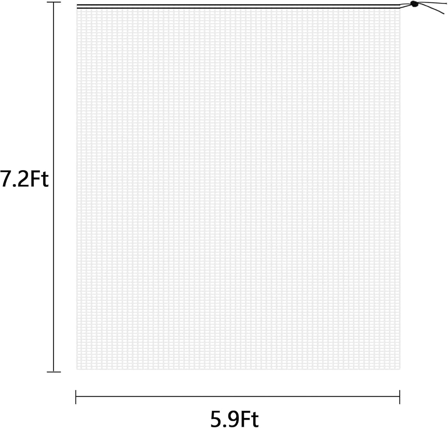 Garden Plant Mesh Netting：2Pcs Fruit Protection Bags with Drawstring and Zipper，5.9Ft*7.2Ft Garden Netting for Raised Beds, Plant Protection,Gardening Supplies