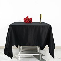 BalsaCircle 70" x 70" Black Cotton Square Tablecloth Reception Catering Dining Table Linens