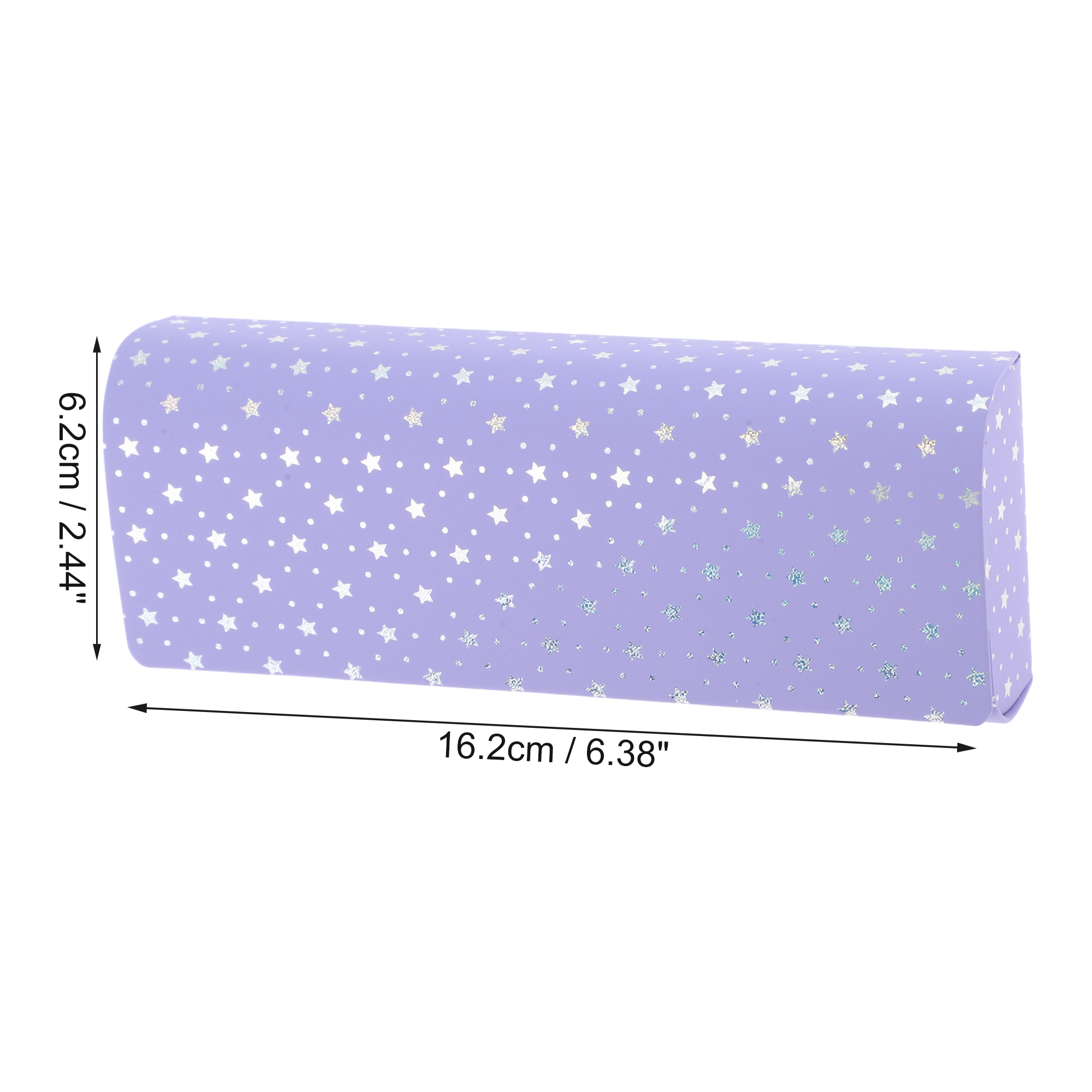 Unique Bargains Square Eyeglasses Case Storage 6.38"x2.44"x1.46" Purple