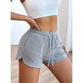 thumbnail image 4 of Sweat Shorts Women Comfy Workout Shorts Rise Lounge Mini Shorts with Drawstring and Pockets Light Gray XL, 4 of 8