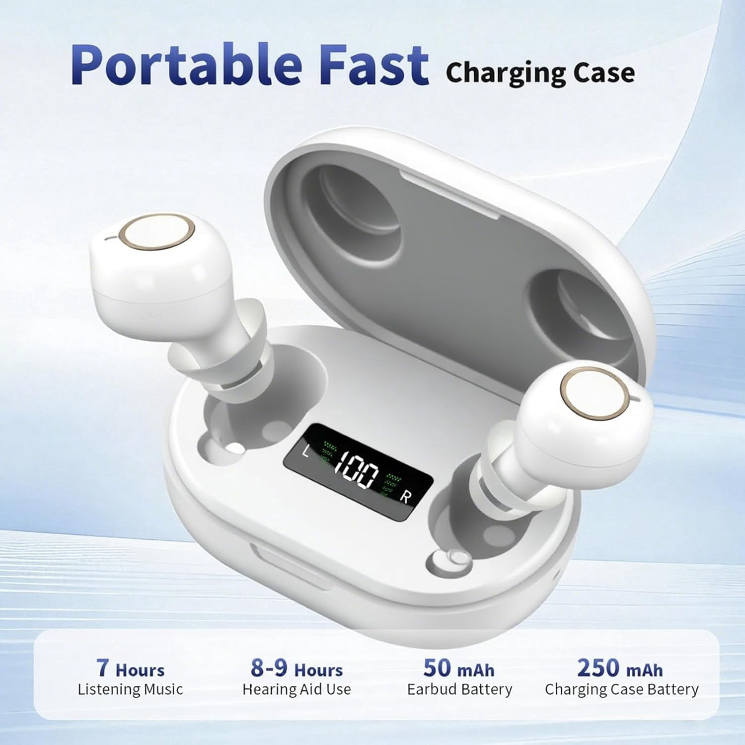 SUWU Hearing Aids for Seniors Rechargeable with Noise Cancelling, Adults Hearing Amplifiers for Severe Hearing Loss, Hearing Aid with Magnetic Charging Case, Personal Sound Hearing Amplifiers