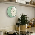 thumbnail image 2 of Infinity Instruments Retro Round Metal Wall Clock, Meadow Mist, 9.5", 2 of 7