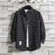 thumbnail image 3 of Camisa y blusa de manga larga a cuadros para hombre con bolsillo, diseño de marca, corte entallado, informal, barata, con botones, moda 2024 I Clothes, 3 of 5