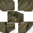thumbnail image 3 of Yuyangdpb Men's Casual Cargo Shorts Classic Relaxed Fit Drawstring Elastic Waist with Pockets Army Green 36, 3 of 5