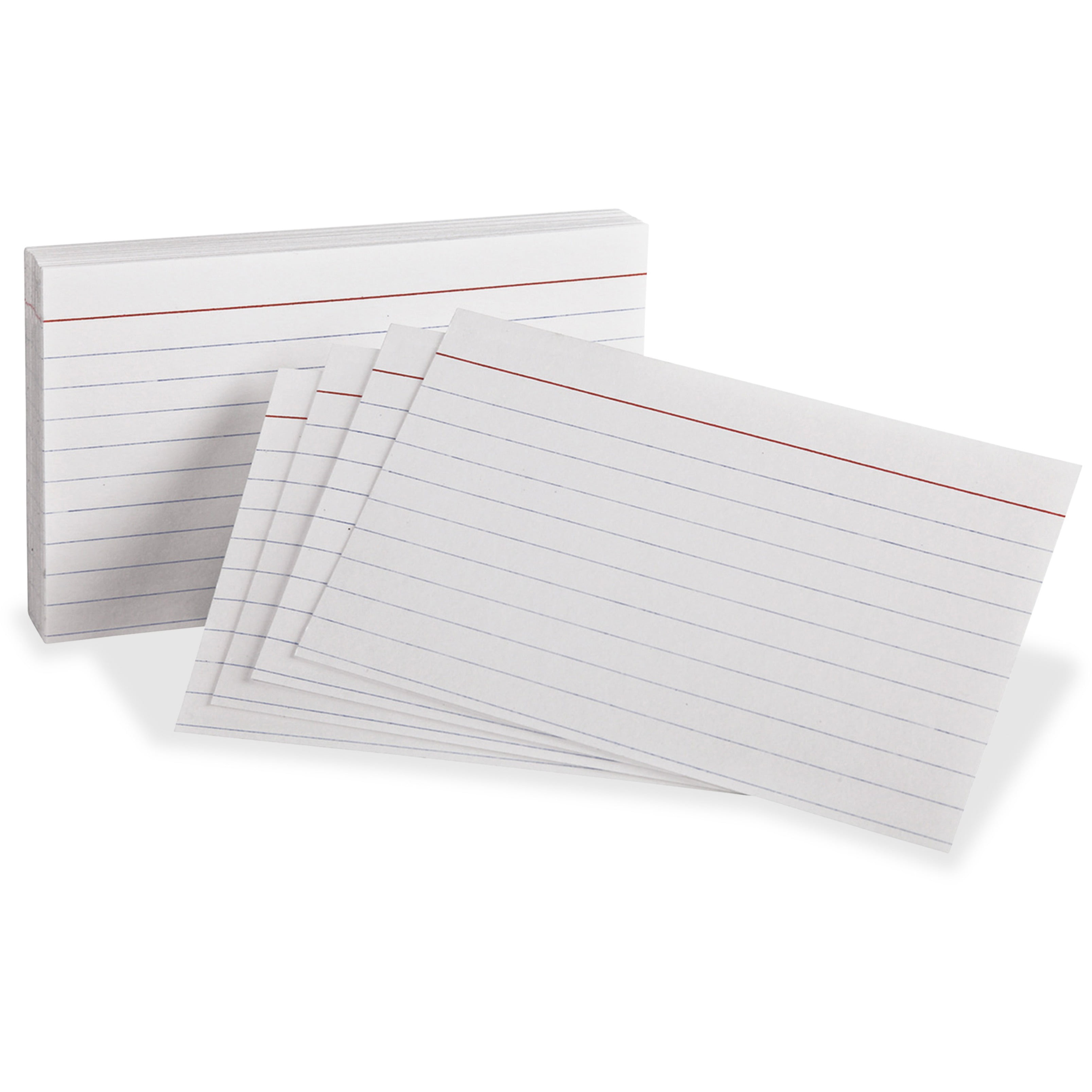 Oxford, OXF20, Red Margin Ruled Index Cards, 20 Per Pack Pertaining To 3X5 Note Card Template