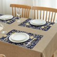 thumbnail image 3 of Pioneer Flower Floral Print Pattern Summer Placemats Table Placemats Set Of 4-Linen Kitchen Washable Placemats Table Mats 12x18 Inch Non-Slip Heat Resistant, 3 of 5