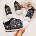 thumbnail image 3 of Toddler Boys & Girls Shoes Kids Canvas Sneakers with Cartoon Dual Hook and Loops, 3 of 10