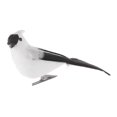 thumbnail image 4 of Espuma artificial pluma loro artesanía imitación pájaro modelo decoración (blanco) JShteea Libre de BPA, 4 of 8