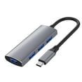 thumbnail image 2 of USB C Hub Aluminum Shell 4 Port Multiport Splitter Adapter for Cameras Tablet More Devices 1 USB 3.0, 3 USB 2.0 Ports, 2 of 10